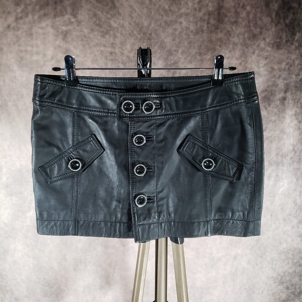 Red By Marc Ecko Leather Skirt - Picture 3 of 10